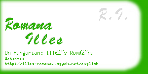 romana illes business card
